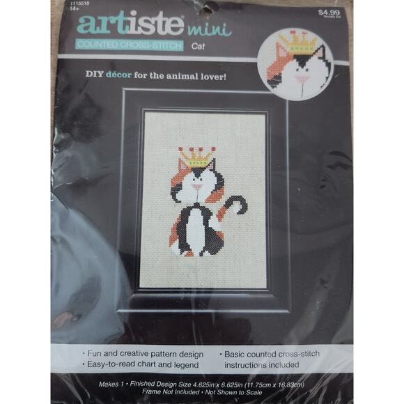 Counting Cross Stitch Lot 5 Kits Weekenders Janlynn Cat Dog Owl Home Hope God - Picture 6 of 9